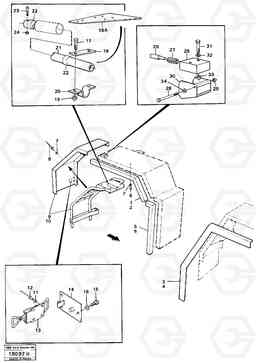 21463 Full-coverage mudguard L120 Volvo BM L120, Volvo Construction Equipment