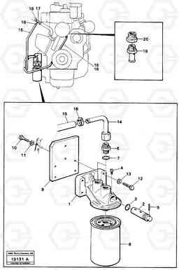 75357 Coolant filter. L70 L70 S/N -7400/ -60500 USA, Volvo Construction Equipment