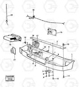 10871 Radio panel. L70 L70 S/N -7400/ -60500 USA, Volvo Construction Equipment