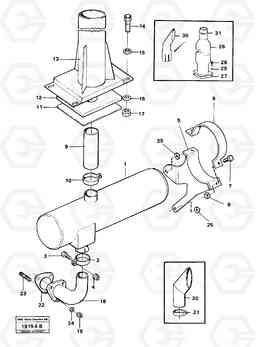 25773 Exhaust system L30 L30, Volvo Construction Equipment