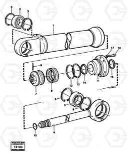 47647 Hydraulic cylinder lifting L30 L30, Volvo Construction Equipment