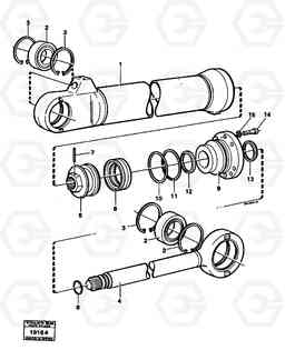 40453 Hydraulic cylinder tilting L30 L30, Volvo Construction Equipment