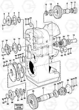 11543 Clutch housing 4-speeds. L70 L70 S/N -7400/ -60500 USA, Volvo Construction Equipment