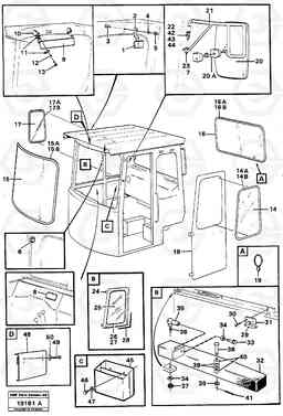 97105 Glass panes and interior components L70 L70 S/N -7400/ -60500 USA, Volvo Construction Equipment