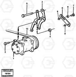 10146 Air compressor with fitting parts. L70 L70 S/N -7400/ -60500 USA, Volvo Construction Equipment