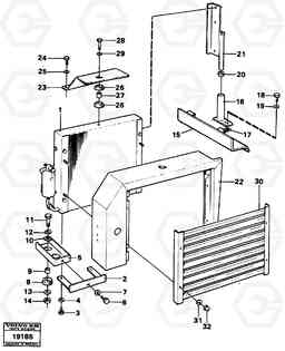 36632 Condenser with fitting parts. L70 L70 S/N -7400/ -60500 USA, Volvo Construction Equipment