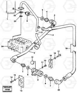 15823 Single-acting lifting function. L70 L70 S/N -7400/ -60500 USA, Volvo Construction Equipment