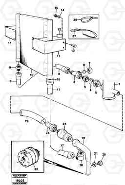17016 Hydraulic oil cooler L70 L70 S/N -7400/ -60500 USA, Volvo Construction Equipment
