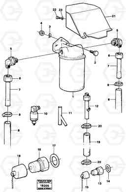 96446 Leak-oil filter. L70 L70 S/N -7400/ -60500 USA, Volvo Construction Equipment