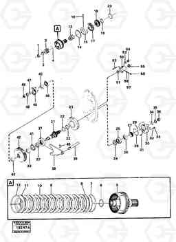 51990 Reverse clutch and output shaft 6-speed Gear Transmission L30 L30, Volvo Construction Equipment