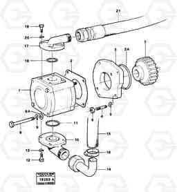 44910 Pump with fitting parts L30 L30, Volvo Construction Equipment