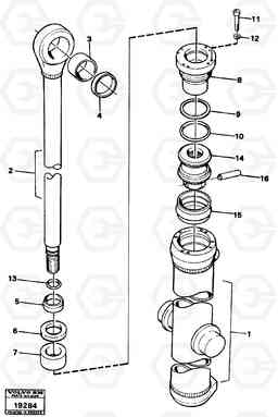 45935 Hydraulic cylinder lifting L160 VOLVO BM L160, Volvo Construction Equipment