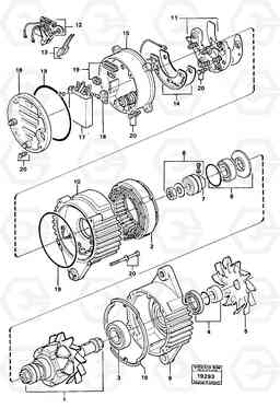 1713 Alternator. L70 L70 S/N -7400/ -60500 USA, Volvo Construction Equipment