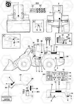 65947 Sign plates and decals L120 Volvo BM L120, Volvo Construction Equipment