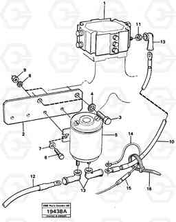 3811 Starter element mountings L50 L50 S/N -6400/-60300 USA, Volvo Construction Equipment