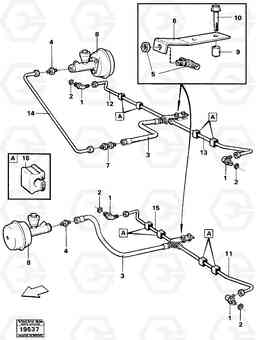 20633 Hydraulic brake-system trailer 6x6 A25 VOLVO BM VOLVO BM A25, Volvo Construction Equipment