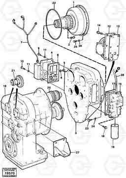 22522 Hydraulic transmission with fitting parts L50 L50 S/N -6400/-60300 USA, Volvo Construction Equipment