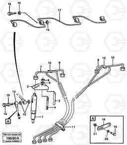 15396 Fuel lines and injectors L50 L50 S/N -6400/-60300 USA, Volvo Construction Equipment