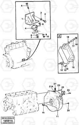 15390 Engine support and flywheel housing L50 L50 S/N -6400/-60300 USA, Volvo Construction Equipment