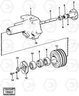 16698 Water pump L50 L50 S/N -6400/-60300 USA, Volvo Construction Equipment