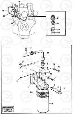 17032 Coolant filter. L50 L50 S/N -6400/-60300 USA, Volvo Construction Equipment