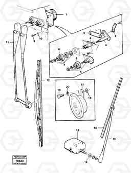 4381 Windscreen wiper horn L30 L30, Volvo Construction Equipment