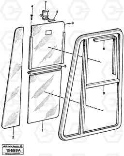 43341 Vent pane. L160 VOLVO BM L160, Volvo Construction Equipment