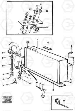 22995 Air-conditioning: evaporator and mountings. L50 L50 S/N -6400/-60300 USA, Volvo Construction Equipment
