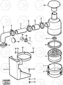 70993 Oil-bath filter. L50 L50 S/N -6400/-60300 USA, Volvo Construction Equipment