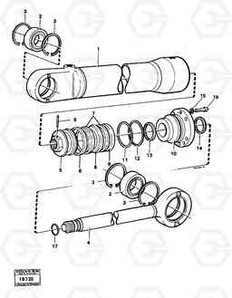 40448 Hydraulic cylinder L30 L30, Volvo Construction Equipment