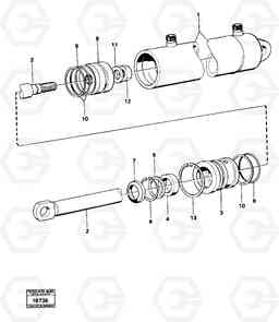 25688 Hydraulic cylinder, attachment bracket L30 L30, Volvo Construction Equipment