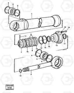 47648 Hydraulic cylinder lifting L30 L30, Volvo Construction Equipment