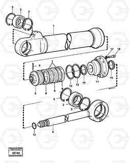 40454 Hydraulic cylinder tilting L30 L30, Volvo Construction Equipment