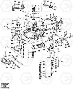 64172 Control valve, comfort drive control L120 Volvo BM L120, Volvo Construction Equipment