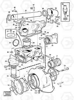 5207 Water pump and thermostat housing. 5350B Volvo BM 5350B SER NO 2229 - 3999, Volvo Construction Equipment