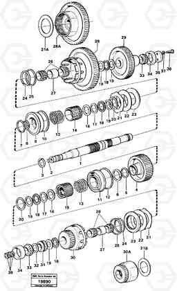 15974 Hydraulic clutch reverse and 4:th speeds Ht - 5562 L70 L70 S/N -7400/ -60500 USA, Volvo Construction Equipment