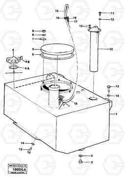 66358 Fuel tank L50 L50 S/N -6400/-60300 USA, Volvo Construction Equipment