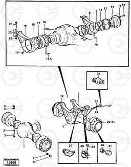 20034 Driveshafts with assembly parts L50 L50 S/N -6400/-60300 USA, Volvo Construction Equipment