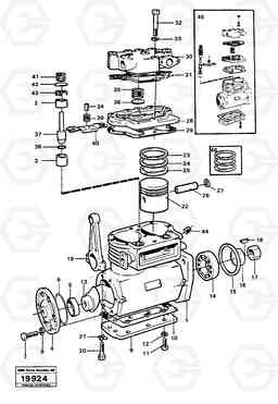 35305 Air compressor 5350B Volvo BM 5350B SER NO 2229 - 3999, Volvo Construction Equipment