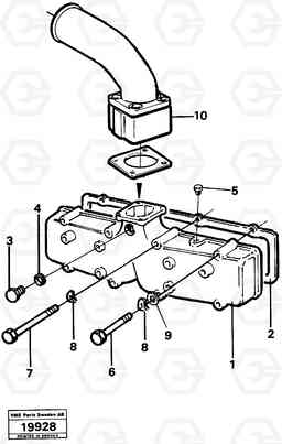 2880 Inlet manifold, L50 L50 S/N -6400/-60300 USA, Volvo Construction Equipment