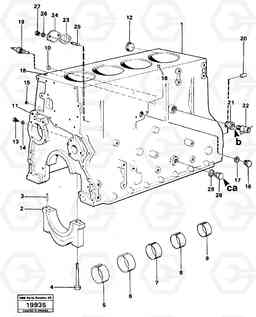 98037 Cylinder block L50 L50 S/N -6400/-60300 USA, Volvo Construction Equipment