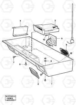 12409 Radio panel. 5350B Volvo BM 5350B SER NO 2229 - 3999, Volvo Construction Equipment