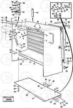 21977 Radiator casing L50 L50 S/N -6400/-60300 USA, Volvo Construction Equipment