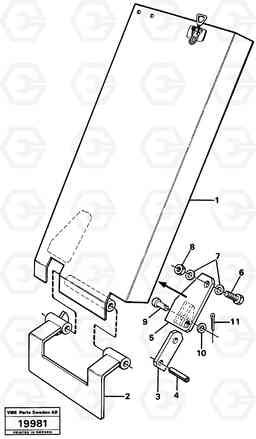20473 Latch for mudguard. L50 L50 S/N -6400/-60300 USA, Volvo Construction Equipment