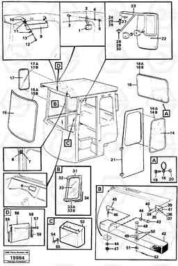 101119 Glass panes and interior components L50 L50 S/N -6400/-60300 USA, Volvo Construction Equipment