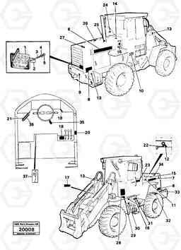 65958 Sign plates and decals. L50 L50 S/N -6400/-60300 USA, Volvo Construction Equipment