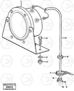 17046 Back-up warning unit. L50 L50 S/N -6400/-60300 USA, Volvo Construction Equipment