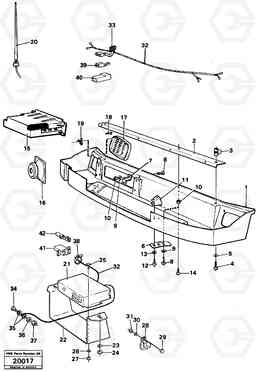 24271 Radio panel. L50 L50 S/N -6400/-60300 USA, Volvo Construction Equipment