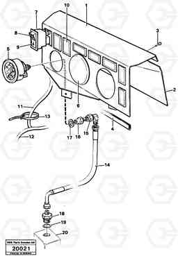 16475 Instrument plate 2-path cables. L50 L50 S/N -6400/-60300 USA, Volvo Construction Equipment