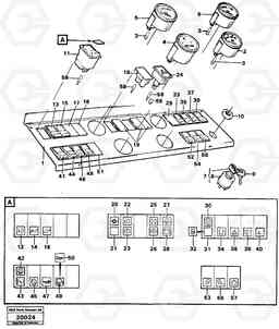 62095 Instrument panel L50 L50 S/N -6400/-60300 USA, Volvo Construction Equipment